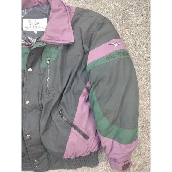 Vintage Triple F.A.T. Goose Down Jacket Men's Large 90s Turbo Sportswear
